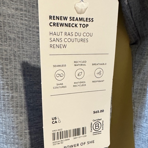 Athleta Gray Long Sleeve Tee - Picture 2 of 4